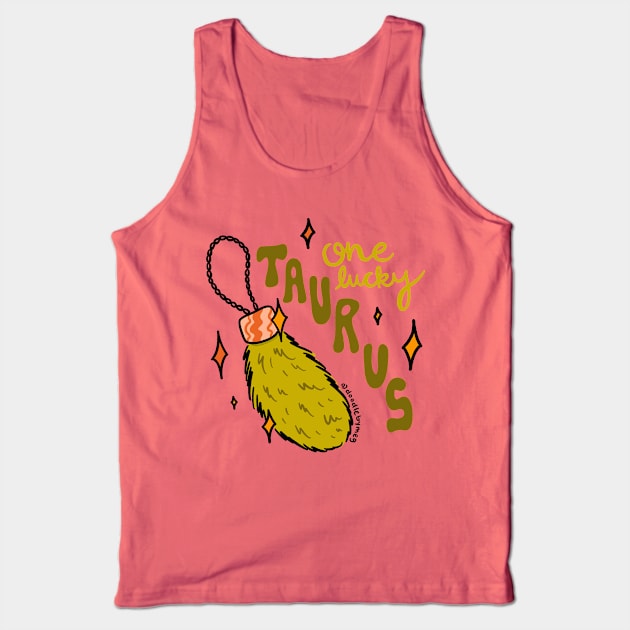 One Lucky Taurus Tank Top by Doodle by Meg